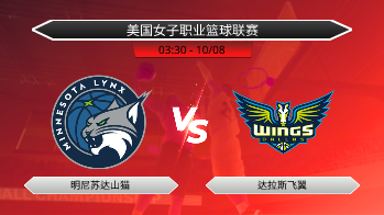 美国女子职业篮球联赛 明尼苏达山猫 VS 达拉斯飞翼