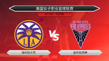 美国女子职业篮球联赛 洛杉矶火花 VS 金州女武神