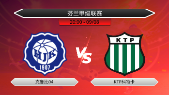 芬兰甲级联赛 克鲁比04 VS KTP科特卡