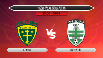 斯洛伐克超级联赛 日利纳 VS 斯卡利卡