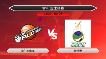 智利篮球联赛 华尔迪维亚 VS 蒙特港
