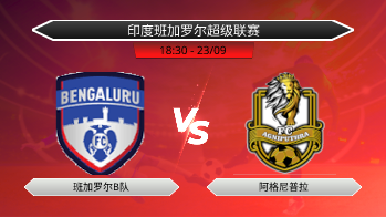 印度班加罗尔超级联赛 班加罗尔B队 VS 阿格尼普拉